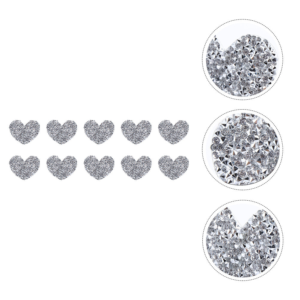 Sewing Recycle - 10Pcs Heart Embroidered Patches Iron on