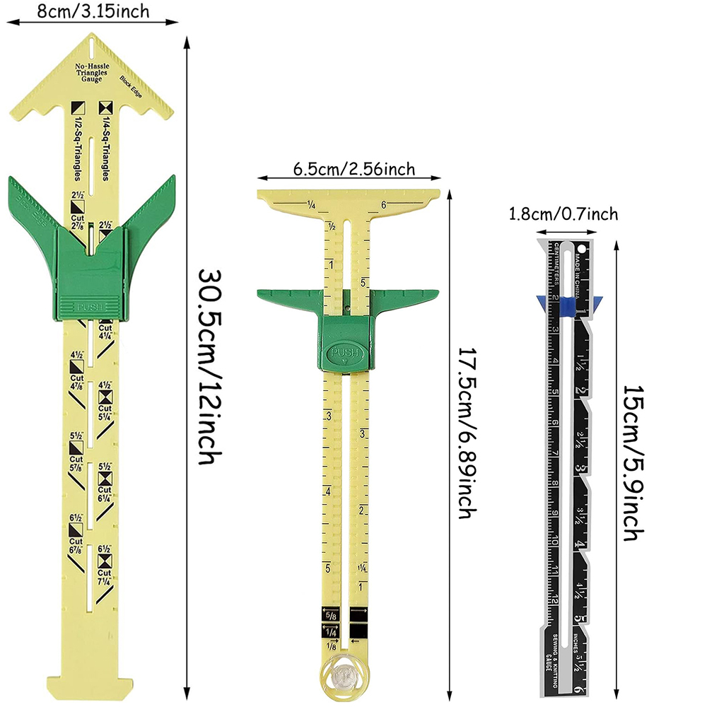 5-in-1 Sliding Gauge Measuring - Sewing Gauge Ruler 评论和价格
