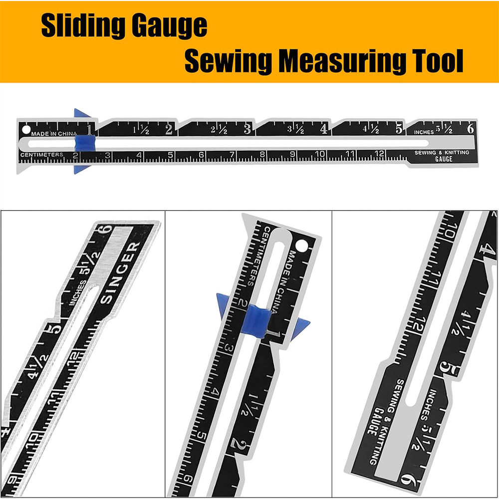 5-in-1 Sliding Gauge Measuring - Sewing Gauge Ruler 评论和价格