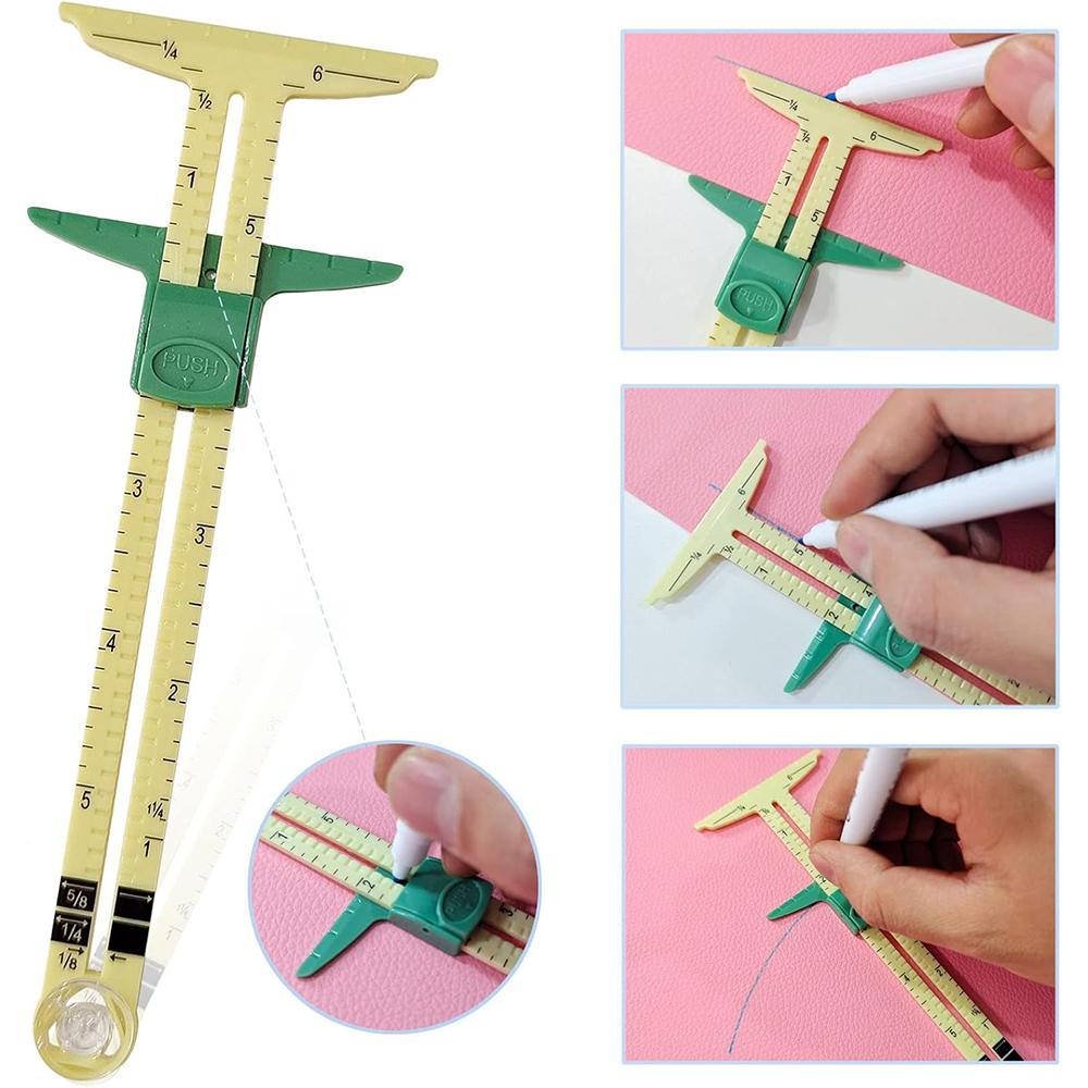 5-in-1 Sliding Gauge Measuring - Sewing Gauge Ruler 评论和价格