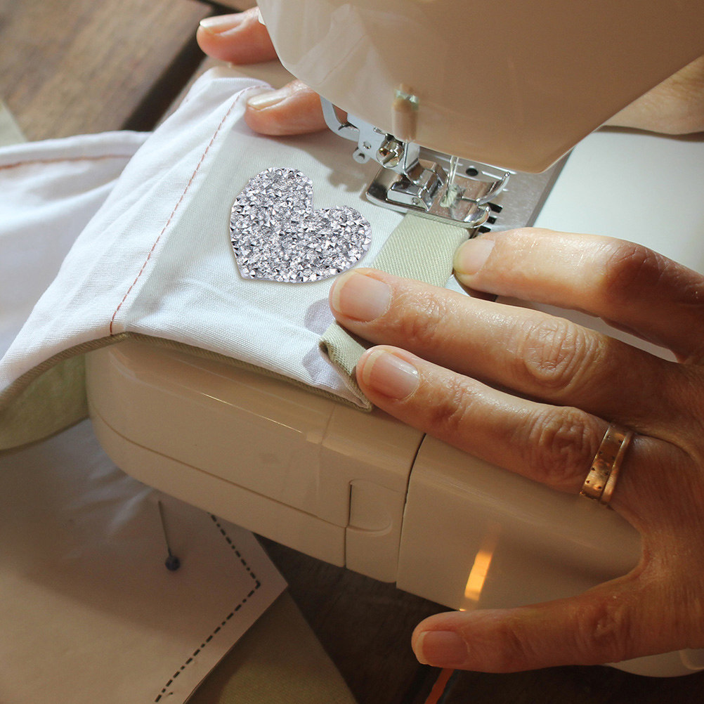 10Pcs Heart Embroidered Patche - Sewing Recycle 评论和价格
