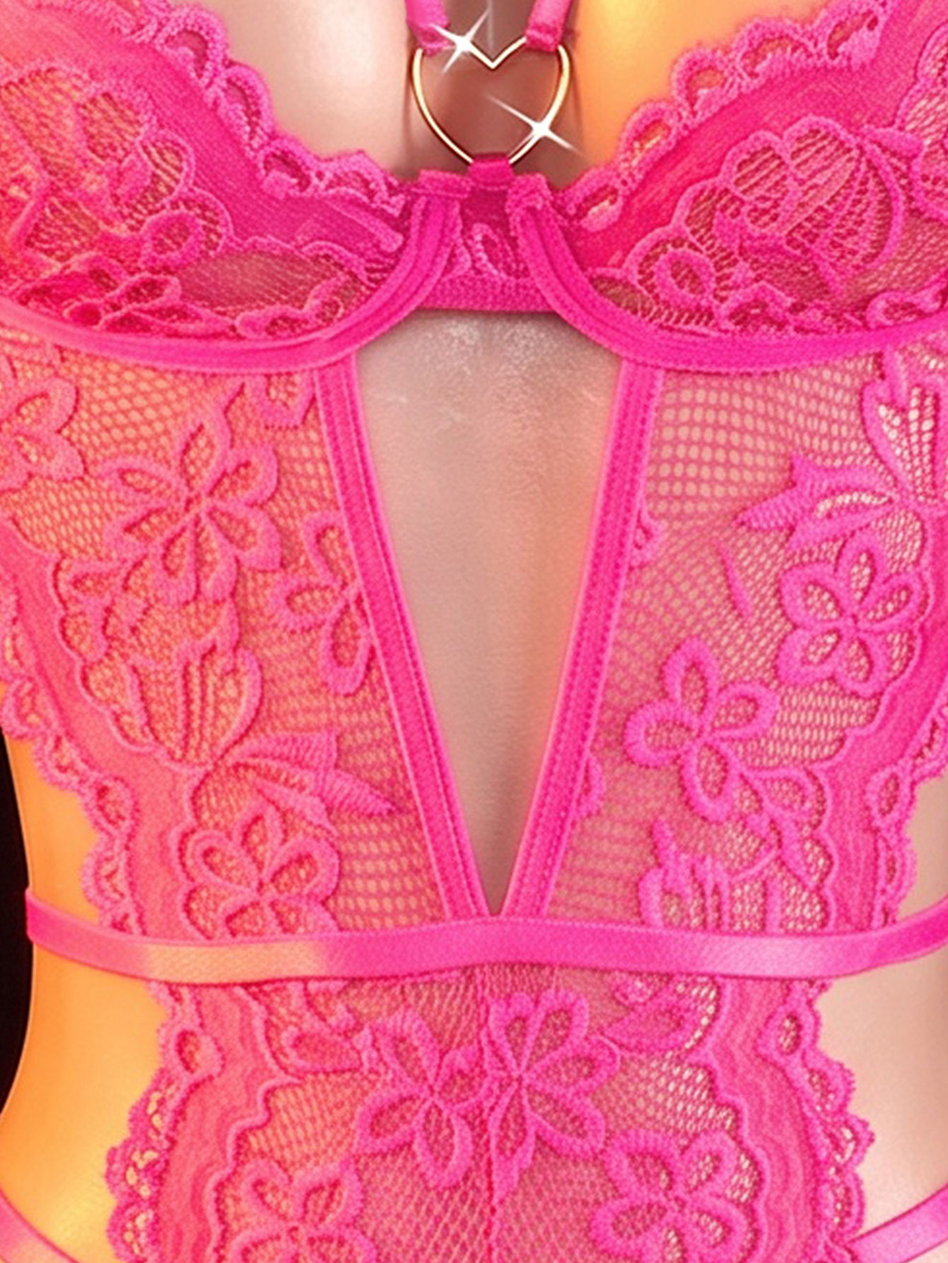 One-piece Hollow Transparent L - Sewing Nylon 评论和价格