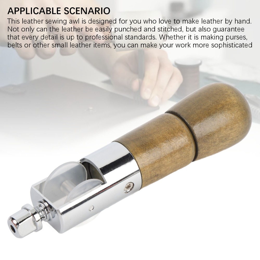 Ergonomic Wooden Handle Leathe - Leather Needle Heavy 评论和价格