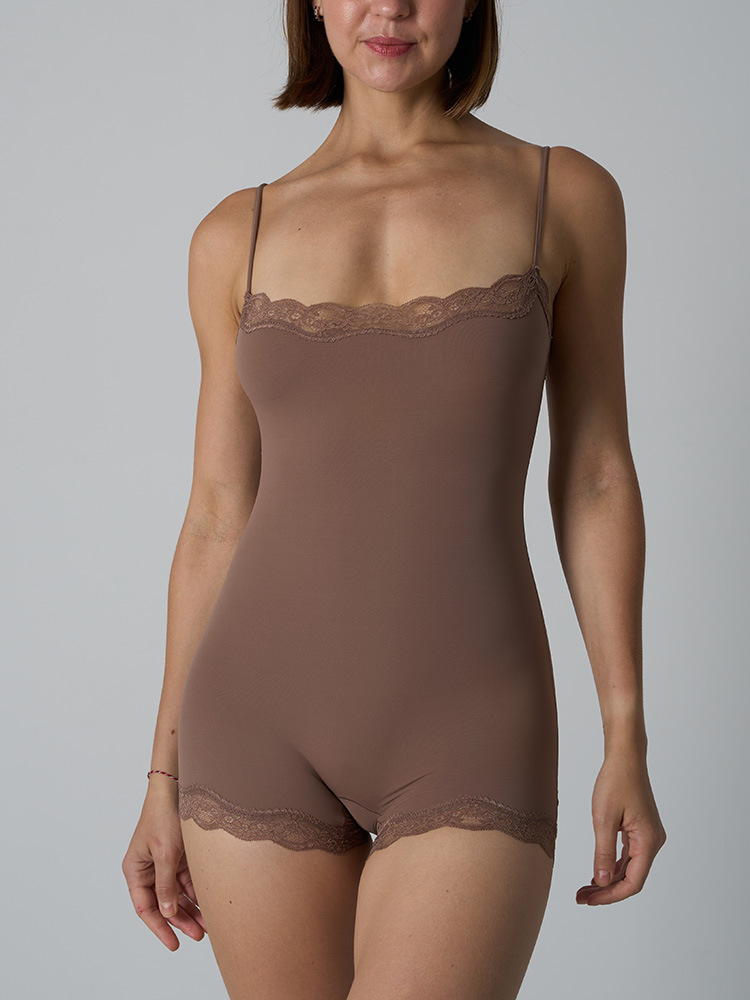 Lace Trim Romper Bodysuit – Ul - Sewing Nylon 评论和价格