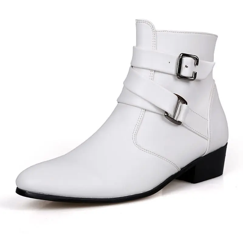New Men's Boots Leather Chelse - Sewing Nylon 评论和价格