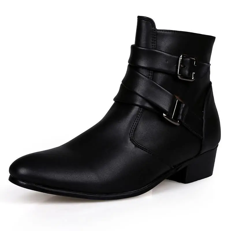 New Men's Boots Leather Chelse - Sewing Nylon 评论和价格