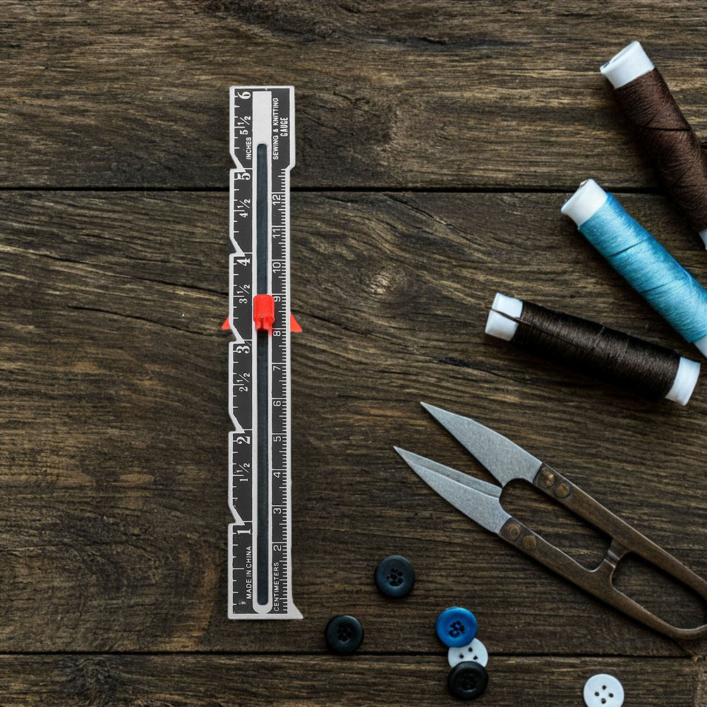 8Pcs Ergonomic Seam Gauge Rule - Sewing Gauge Ruler 评论和价格