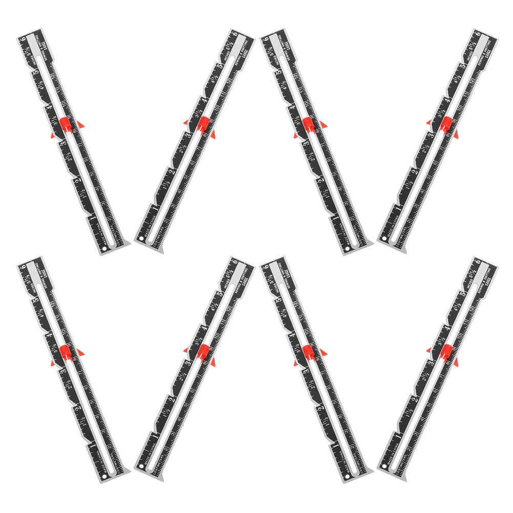 8Pcs Ergonomic Seam Gauge Rule - Sewing Gauge Ruler 评论和价格