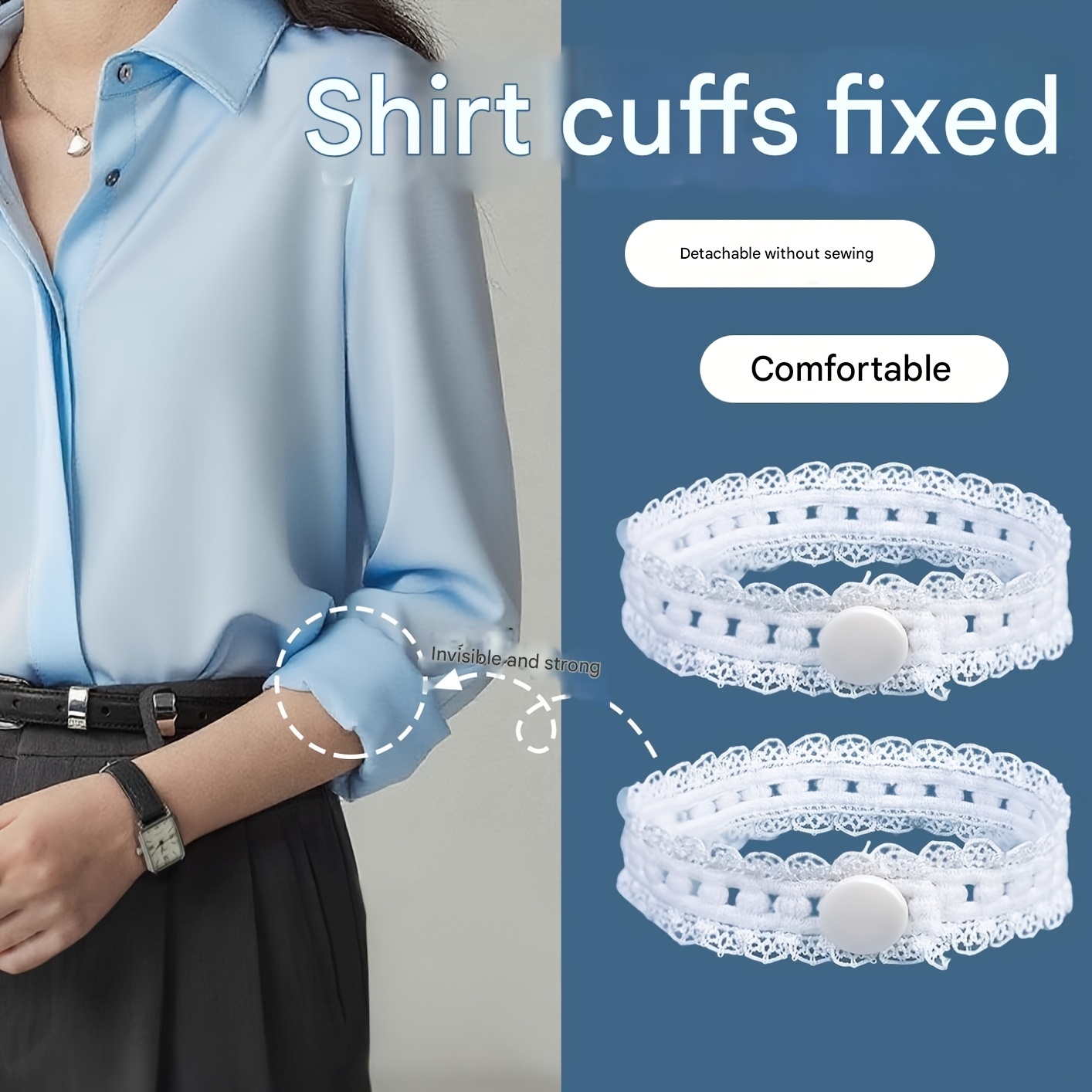 2/4Pcs Adjustable Lace Sleeve  - Sewing Roll 评论和价格