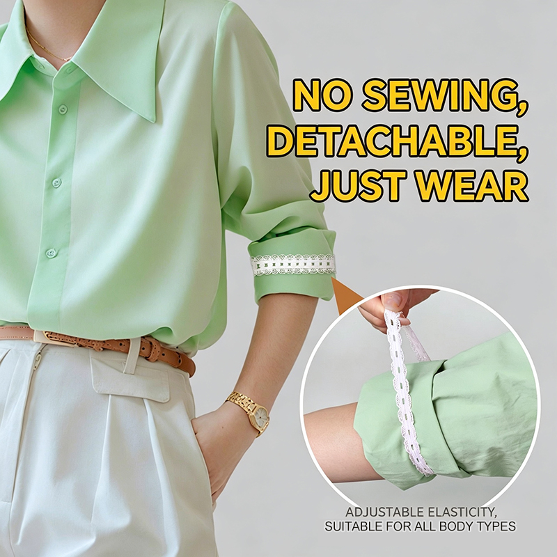 2/4Pcs Adjustable Lace Sleeve  - Sewing Roll 评论和价格