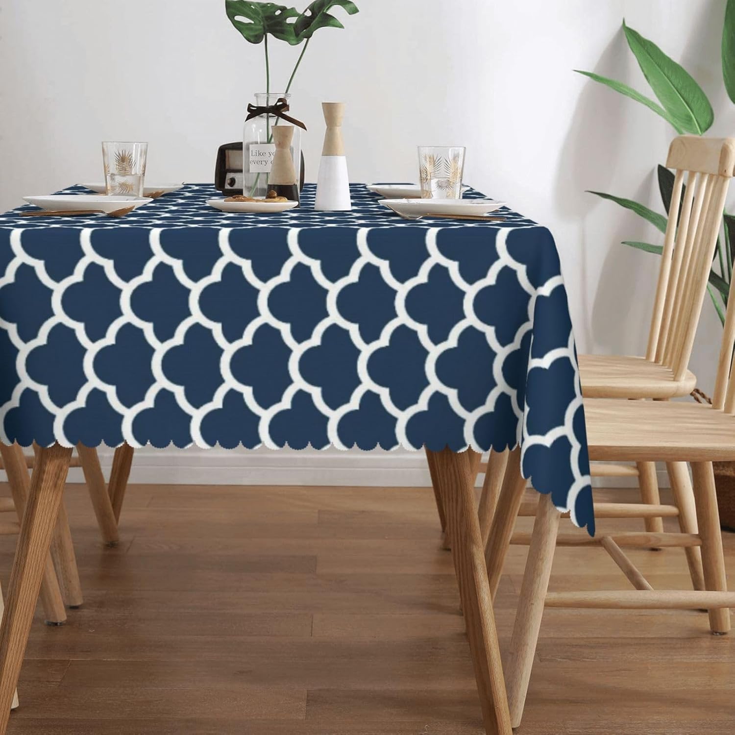 Blue Tablecloth Navy Cloud Sea - Century Textile & Sewing Supply 评论和价格
