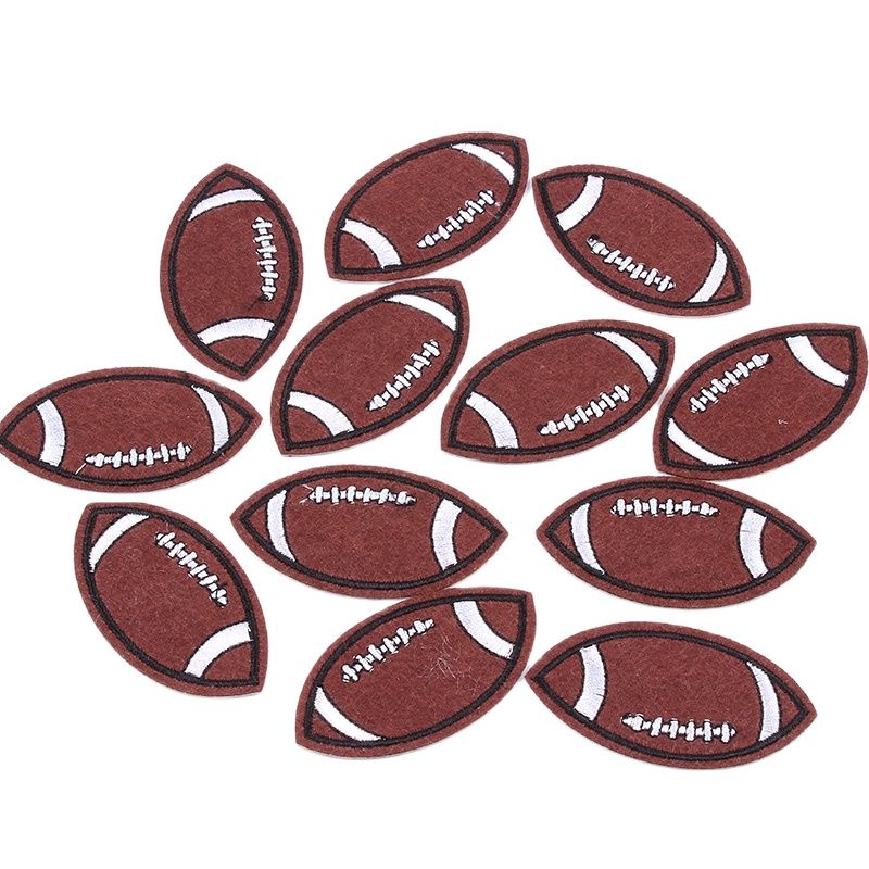 10pcs/lot Iron On football Pat - Velcro Sew On 评论和价格