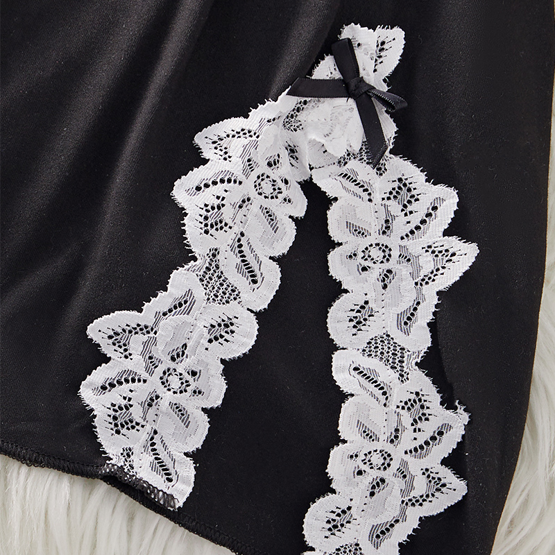 Sexy Women's Lingerie Set Deep - Sewing Nylon 评论和价格